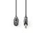Nedis COTH15120GY30 félprofi audio kábel, 6,35mm mono jack dugó - 3p XLR aljzat, hossz 3m, rugalmas