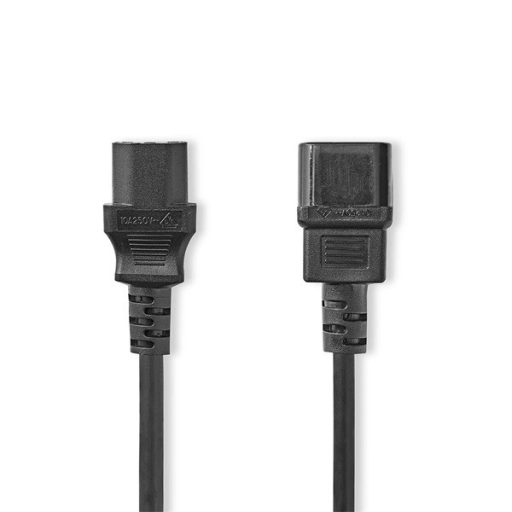 Nedis CEGL10500BK20 táp kábel IEC-320-C14 - IEC-320-C13, 3 x 0.75 mm, C13-C14, PC, M/F, 2m