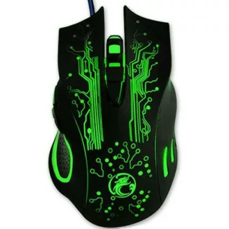   IMICE Vezetékes egér optikai, gaming X9, 3200dpi, USB, Fekete