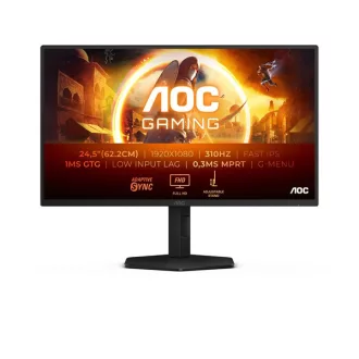   AOC Gaming 310Hz IPS monitor 24,5" 25G4SXU, 1920x1080, 16:9, 400cd/m2, 0,3ms, HDMIx2/DisplayPort/USBx4
