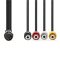 Nedis CAGL20450BK02 DIN audio kábel, DIN 5 tűs dugó - 4x RCA aljzat, 0,20m