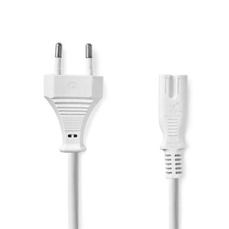   Nedis CEGL11040WT50 táp kábel IEC-320-C7, 2 x 0.75 mm, hossz 5m, fehér