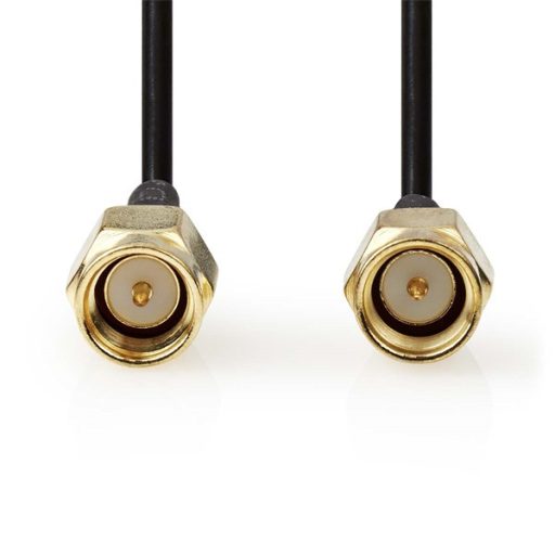 Nedis CSGL02000BK20 SMA kábel, aranyozott, 50 Ohm, árnyékolt,  2m