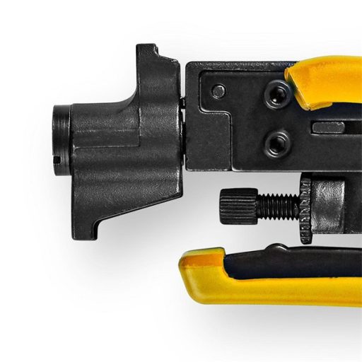 Nedis CSGG49530YE antennkábel kompresszíós fogó, fekete/sárga, ABS, acél,