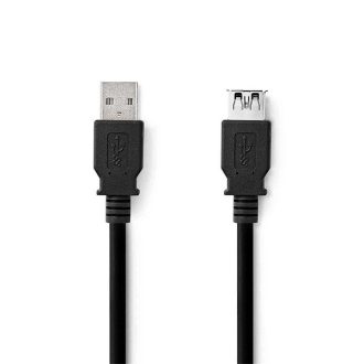  Nedis CCGL61010BK10 USB3.2 toldó / hosszabító kábel, USB A dugó, USB-A aljzat, 5 Gbps, 1m, (USB3.1, USB3.0, USB2.0)