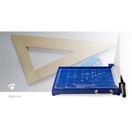 Nedis PACU110A3 papírvágó gép, Max. vágási méret: 297 x 420 mm, Kés típusa: Fém, Fém,  Fekete/kék