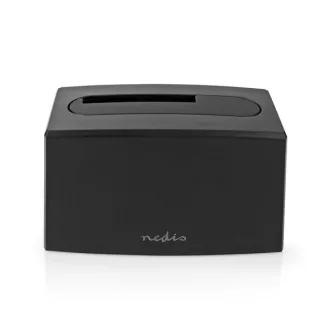   Nedis HDDUSB3210BK HDD / SSD dokkoló, USB 3.2 Gen1, USB Type-A, 2 fiókos,  2,5 / 3,5", USB 3.2 Gen1