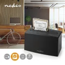 Nedis HDDUSB3210BK HDD / SSD dokkoló, USB 3.2 Gen1, USB Type-A, 2 fiókos,  2,5 / 3,5", USB 3.2 Gen1