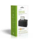 Nedis HDDUSB3210BK HDD / SSD dokkoló, USB 3.2 Gen1, USB Type-A, 2 fiókos,  2,5 / 3,5", USB 3.2 Gen1