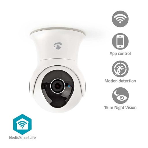 Nedis WIFICO20CWT kültéri kamera, Wi-Fi , Full HD 1080p, Pan tilt,  IP65, Felhőtárhely (opcionális) / Belső 16 GB