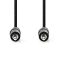 Nedis CAGL22000BK05 audio kábel, 3.5 mm sztereo jack dugó - 3.5 mm sztereo jack dugó, 0.50 m