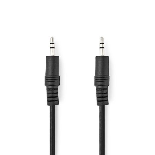 Nedis CAGL22000BK05 audio kábel, 3.5 mm sztereo jack dugó - 3.5 mm sztereo jack dugó, 0.50 m