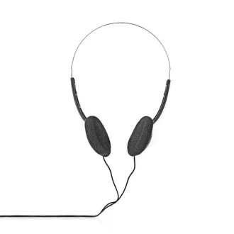   Nedis HPWD1101BK vezetékes fejhallgató, 3,5 mm sztereo jack, 1,2 m
