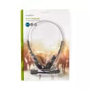 Nedis HPWD1101BK vezetékes fejhallgató, 3,5 mm sztereo jack, 1,2 m