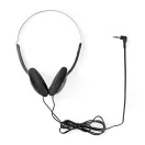 Nedis HPWD1101BK vezetékes fejhallgató, 3,5 mm sztereo jack, 1,2 m