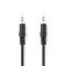 Nedis CAGL22000BK10 sztereo audio kábel, 3,5 mm jack dugó - 3,5 mm jack dugó, 1m