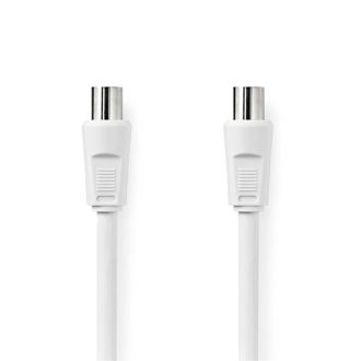   Nedis CSGL40000WT15 koax kábel, IEC (koaxiális) dugó IEC (koaxiális) hüvely Nikkelezett 90 dB 75 Ohm Dupla árny. 150m