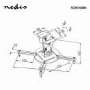 Nedis PJCM100BK projektor tartó konzol