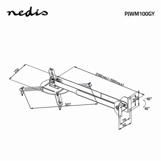 Nedis fali projektor tartó konzol