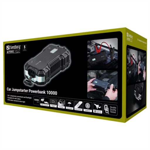SANDBERG Hordozható akkumulátor, Car Jumpstarter Powerbank 10000