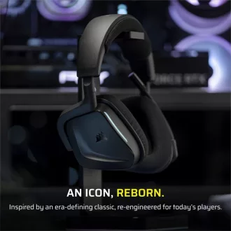   CORSAIR Vezeték Nélküli Headset, VOID v2 Wireless Gaming Headset, Dolby Atmos, carbon