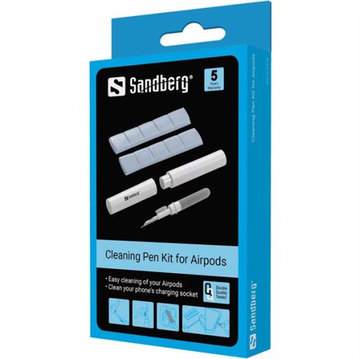 SANDBERG Tisztító toll készlet, Cleaning Pen Kit for Airpods