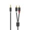 Nedis CABW22200AT50 sztereo audió kábel 3,5mm sztereo jack - 2x RCA,  Aranyozott,  5 m