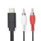 Nedis CCGL64240BK10 USB 3.2 Gen 1, USB-C kábel, USB C dugó - 2x RCA dugó, 1m