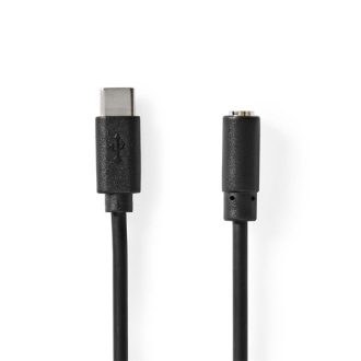   Nedis CCGL65960BK10 USB-C (USB C) dugó - 3,5 mm sztereo jack aljzat | 1,00 m