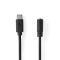 Nedis CCGL65960BK10 USB-C (USB C) dugó - 3,5 mm sztereo jack aljzat | 1,00 m