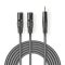 Nedis COTH15310GY15 félprofi XLR audio kábel, 2x XLR 3 tűs dugó | 3,5 mm sztereo jack dugó, 1,5m