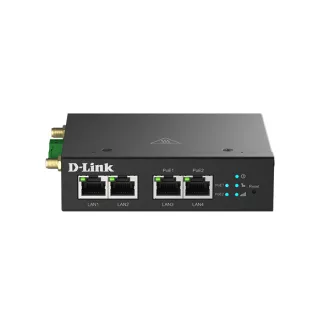   D-LINK 4G M2M Modem 4x100Mbps(2xPOE) Fémházas, DWM-314-TP/E