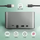 AXAGON ADSA-DC dual SATA 2.5"/3.5" SSD/HDD CLONE dokkoló, USB-C, 5 Gbps