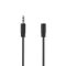 Nedis CAGB22050BK50 sztereo audio kábel, 3,5 mm jack dugó - 3,5 mm jack aljzat,  5 m