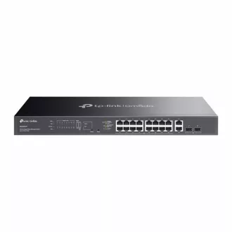   TP-LINK Switch 18x1000Mbps (16xPOE+) +2xGigabit SFP kombó Fémházas Easy Smart (Omada), ES220GMP