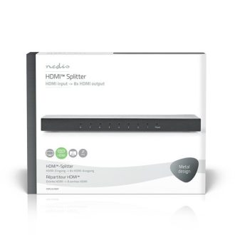   Nedis HDMI splitter, 1 x HDMI be - 8 x HDMI ki, 4K@60Hz, VSPL3478AT