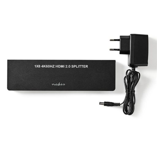 Nedis HDMI splitter, 1 x HDMI be - 8 x HDMI ki, 4K@60Hz, VSPL3478AT