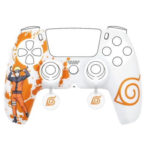 KONIX - NARUTO PS5 Dualsense kontroller Védőkészlet, Narancs-Fehér