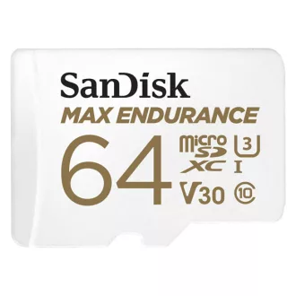   SANDISK 186473, microSDXC Max Endurance 64GB (V30/U3/Cl.10/R100/W40) + SD adapter