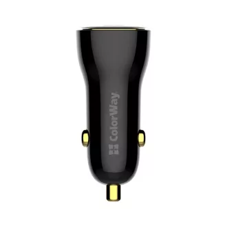   COLORWAY Autós töltő, CW-CHA046PD-BK Power Delivery Port PPS USB (USB-A + USB-C) (60 W) Fekete