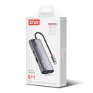 COLORWAY USB-elosztó (dokkolóállomás) CW-HUB02, USB-C 6-B-1 Type C PD 100W/USB3.0?3/HDMI 4?/RJ45
