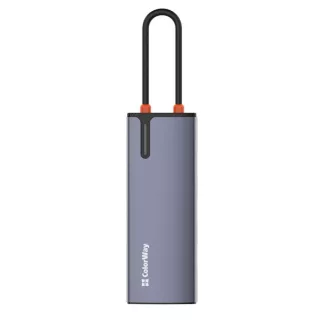   COLORWAY USB-elosztó (dokkolóállomás) CW-HUB03, USB-C 6-B-1 Type C PD 100W/USB3.0x3/USB2.0/RJ45