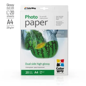   COLORWAY Fotópapír, kétoldalas, magasfényű 220 g/m2, A4, 20 sht (PGD220020A4)