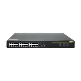   DCN Switch 370W PoE/PoE+ 24x10/100/1000Base-T + 2x1000Base-X SFP, 370 Watt PoE budget