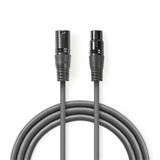 Nedis  COTG15010GY100  XLR 3 tűs dugó | XLR 3 tűs aljzat, 10m