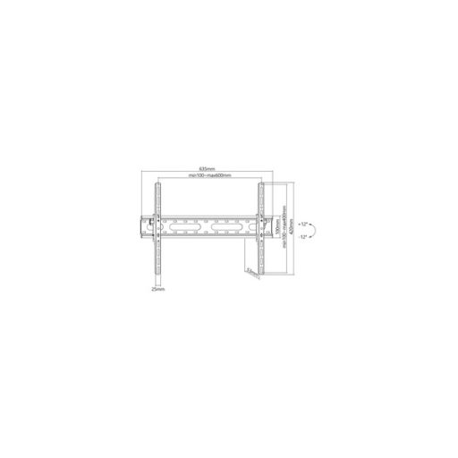 SBOX PLB-2544F-2 FALI KONZOL, fix, 32 - 70 / 81 - 178 cm