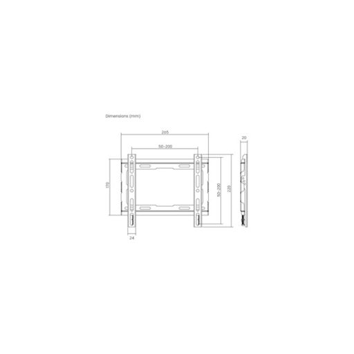 SBOX PLB-2222F-2 FALI KONZOL,23-43 (58-109cm) FIX, 45KG MAX.