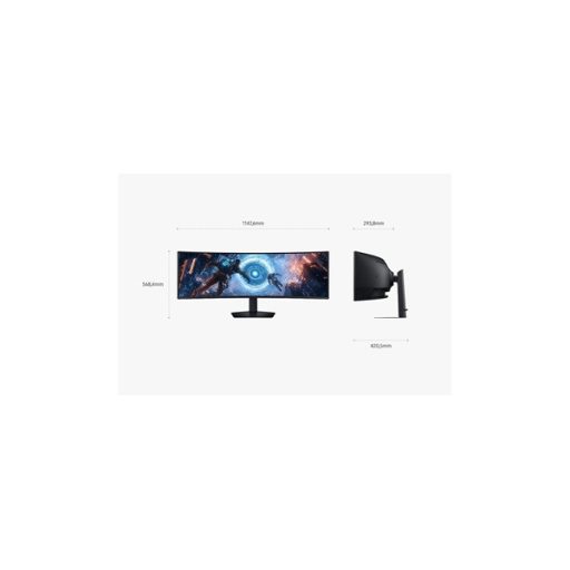 SAMSUNG Ívelt Gaming 144Hz VA monitor 49" G9 G91F, 5120x1440 DQHD, 32:9, 350cd/m2, 1ms, HDMI,DP/USB