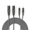 Nedis COTH15210GY30 félprofi XLR audio kábel, 2x XLR 3 tűs dugó - 2x RCA dugó, 3m