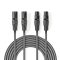 Nedis COTH15030GY15 félprofi XLR audio kábel, 2 x XLR 3p dugó - 2 x XLR 3p aljzat, 1.5m, rugalmas